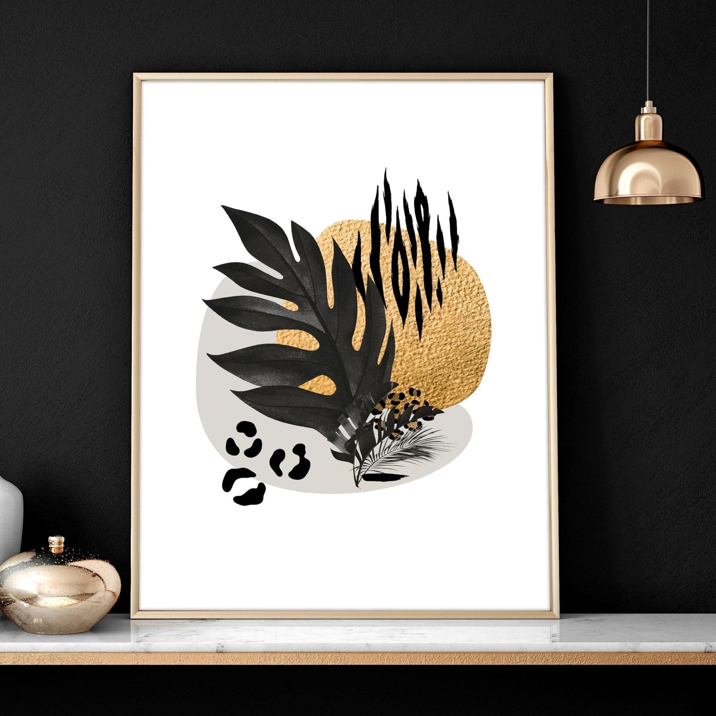 Wall art for a home office | set of 3 Tropical wall art prints