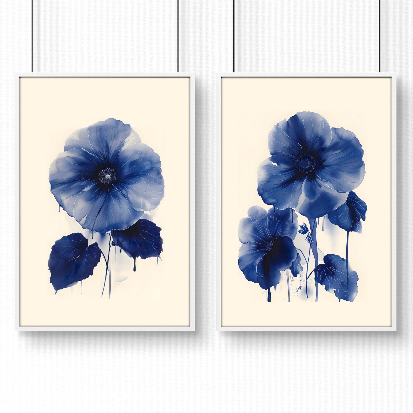 Wall Art For Hallways | Set of 2 Botanical Wall art Prints