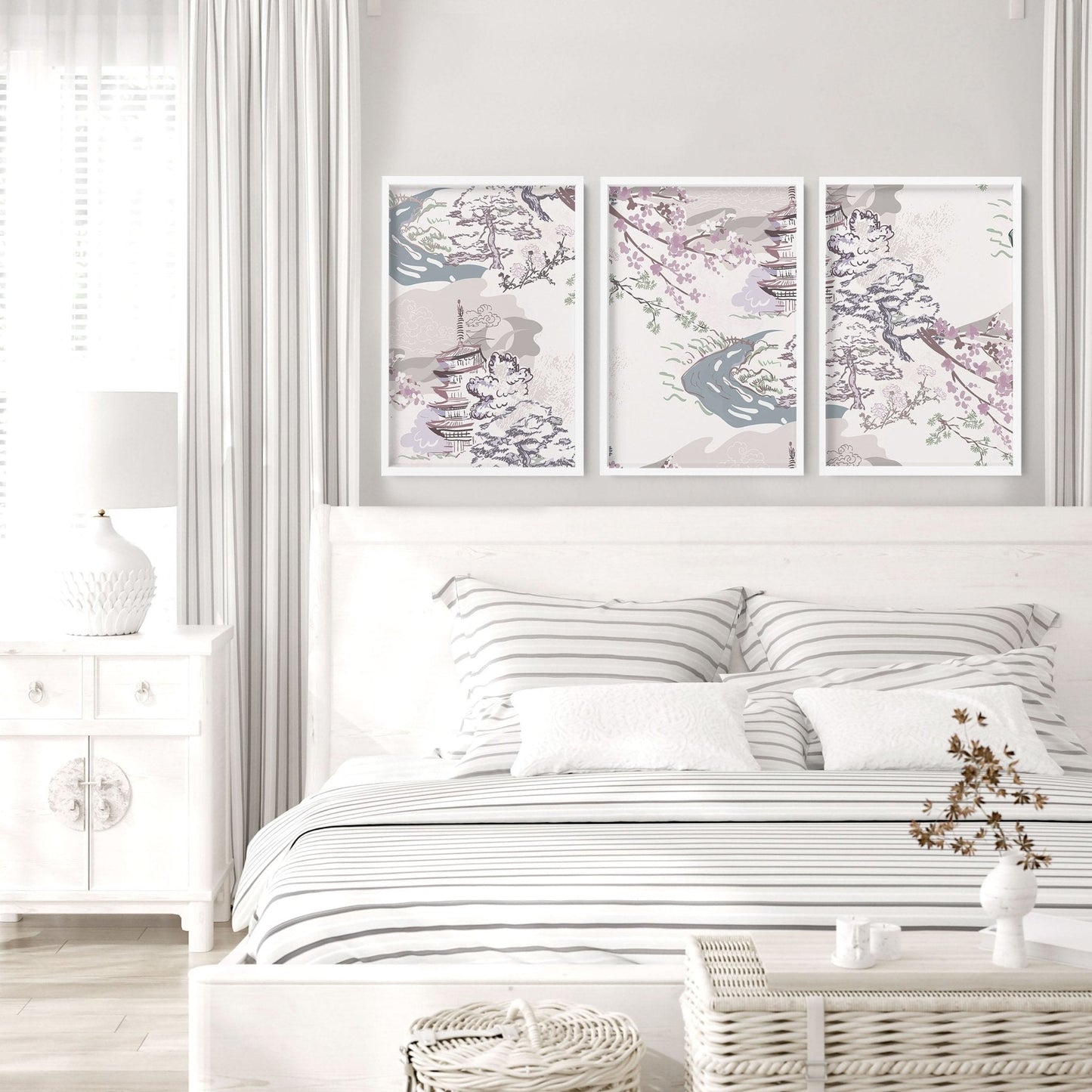 Wall art in bedrooms | set of 3 prints