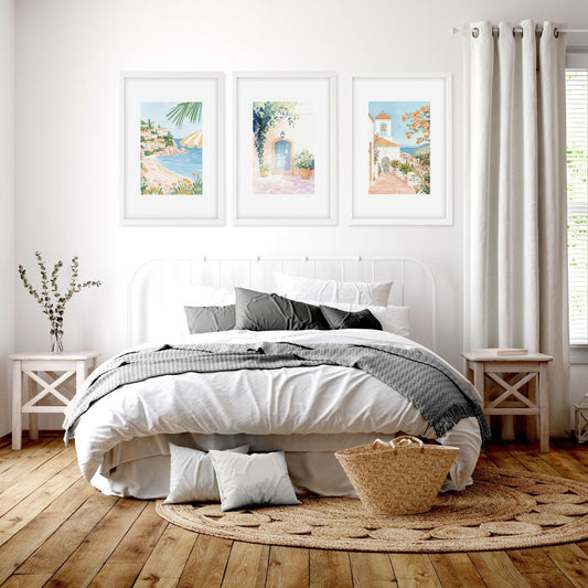 Wall Art Large Framed | Set of 3 Beach Decor Wall art Prints