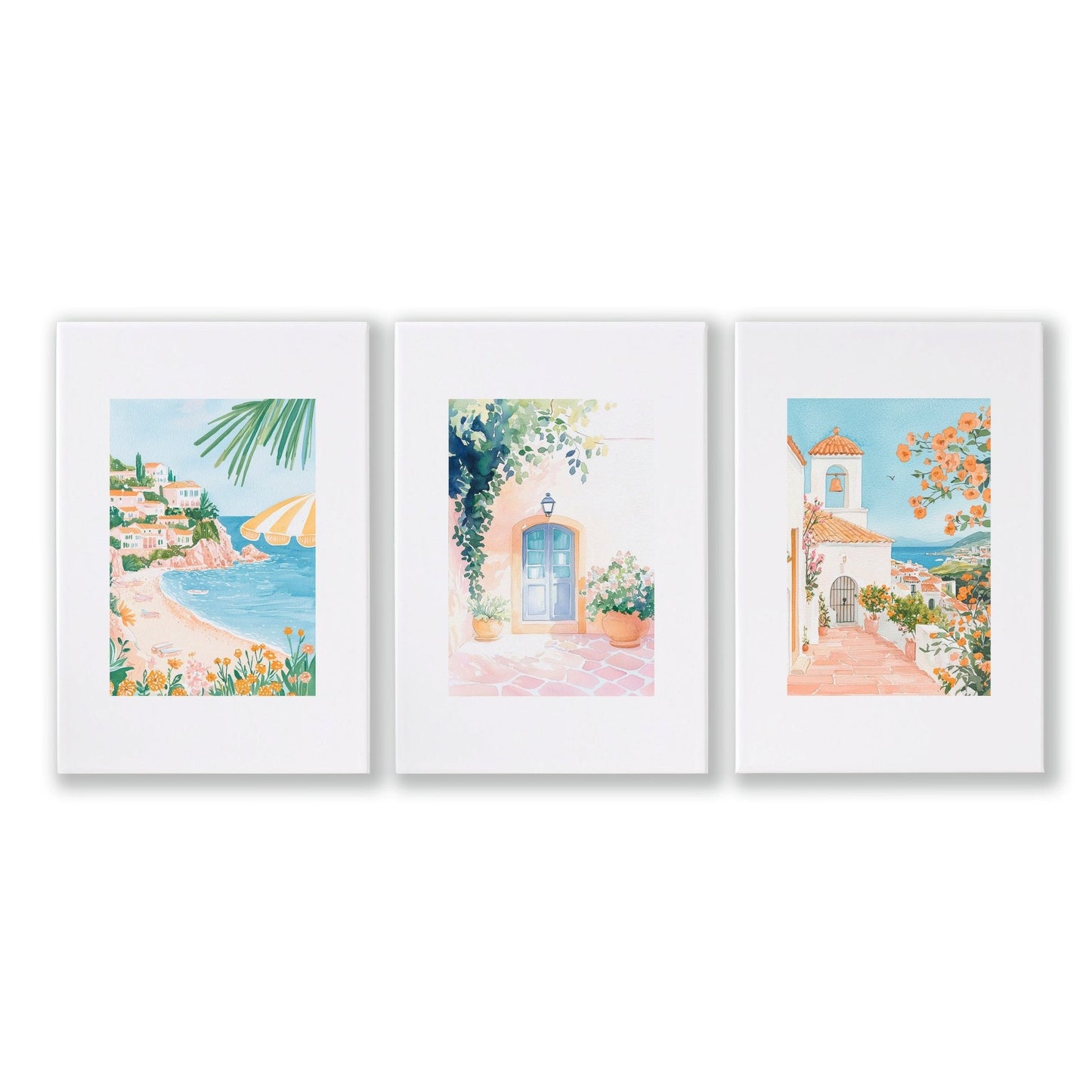 Wall Art Large Framed | Set of 3 Beach Decor Wall art Prints