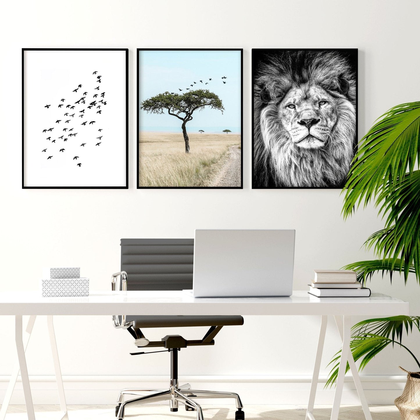 Wall Art Large Prints | Set of 3 African Wildlife Wall art Prints
