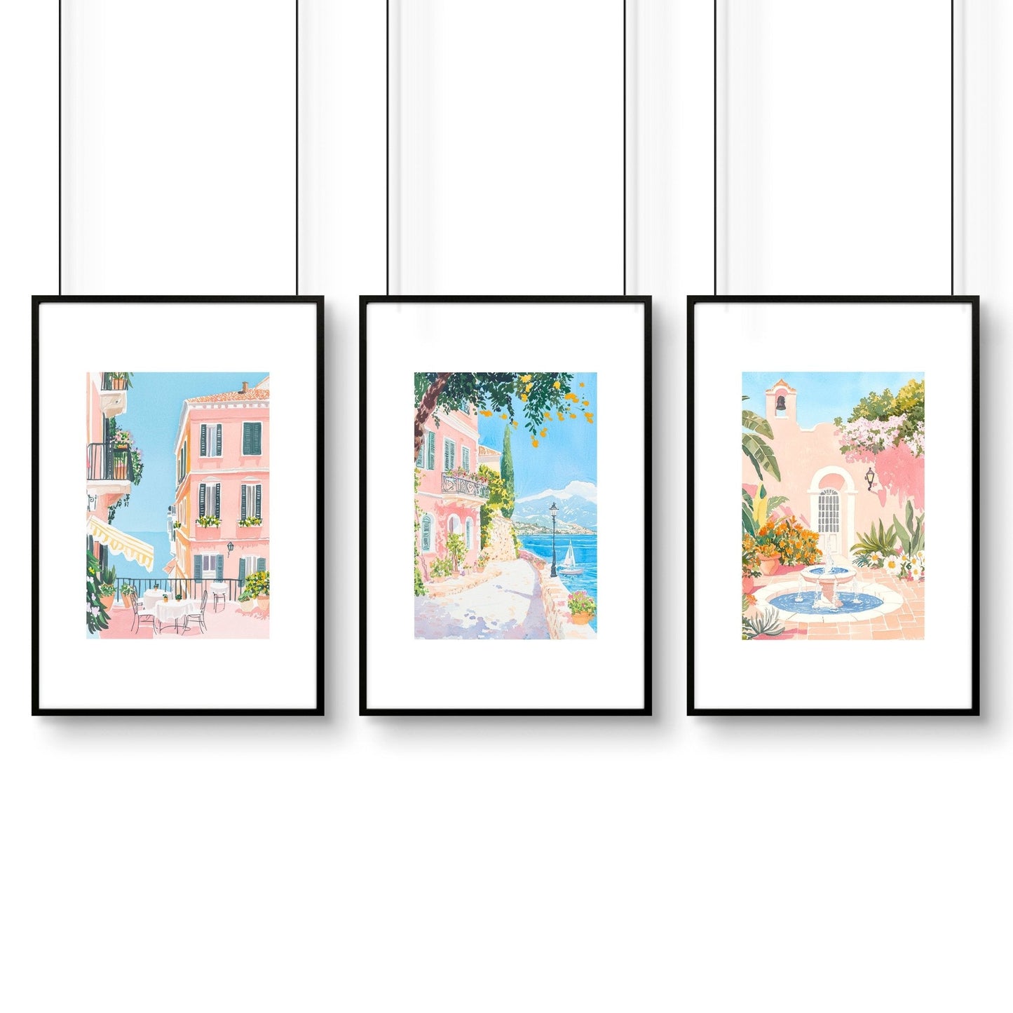 Wall Art Large | Set of 3 Beach Decor Wall art Prints