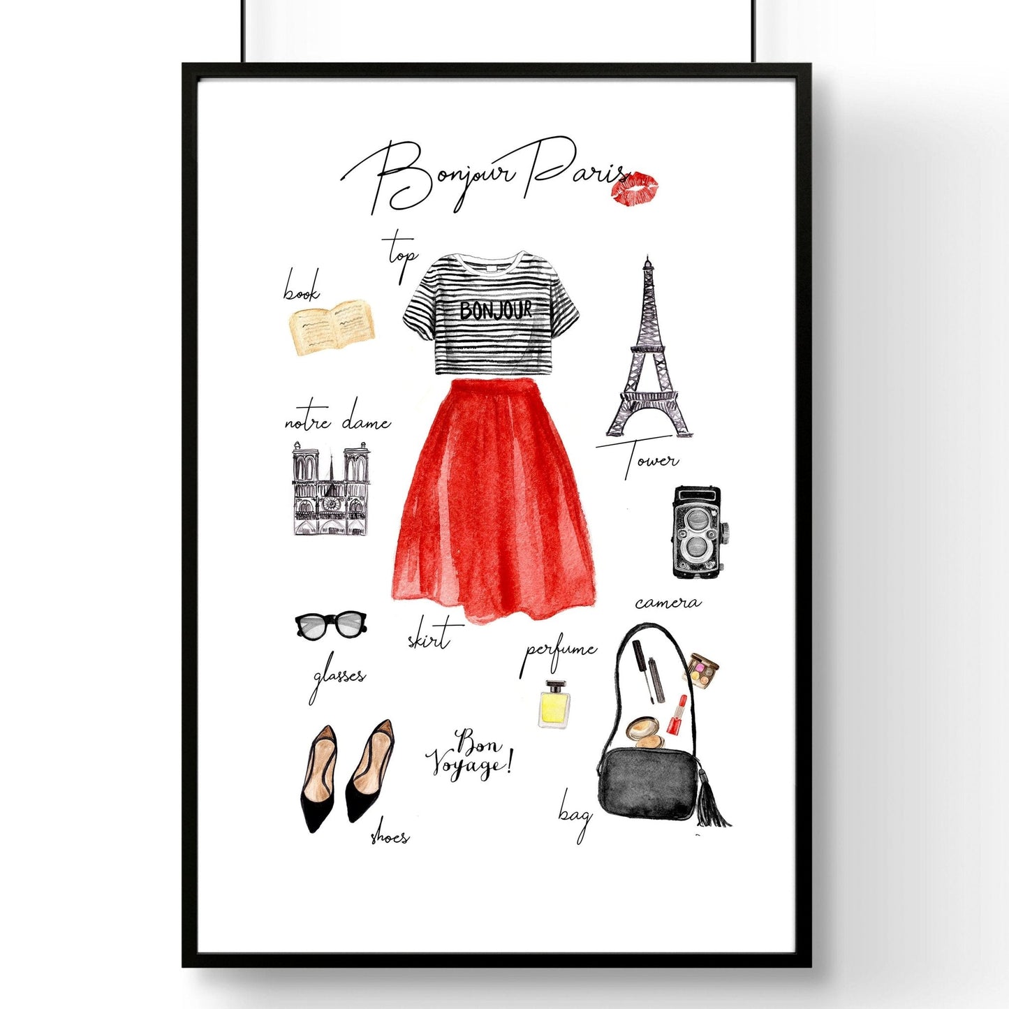 Posters travel Paris Fashion | Wall art print