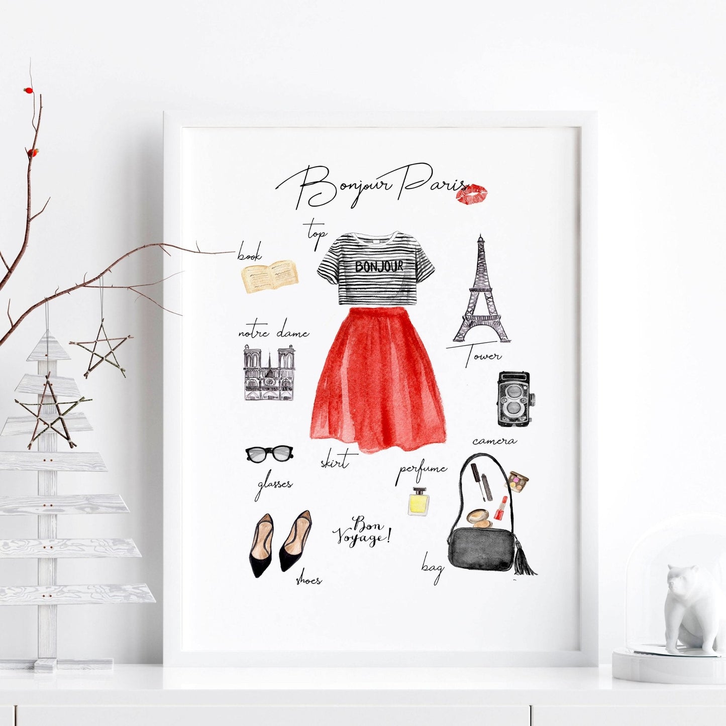 Posters travel Paris Fashion | Wall art print