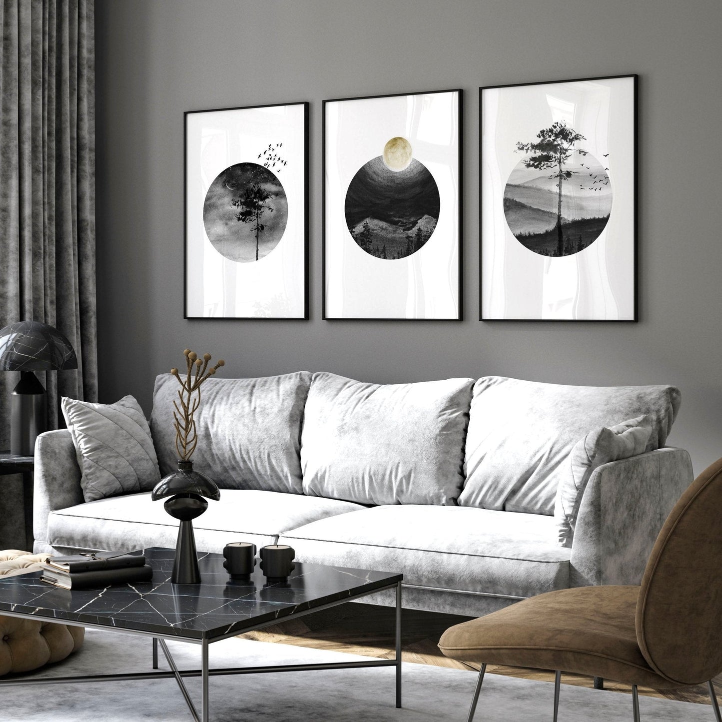 Scandi wall art | set of 3 framed wall art