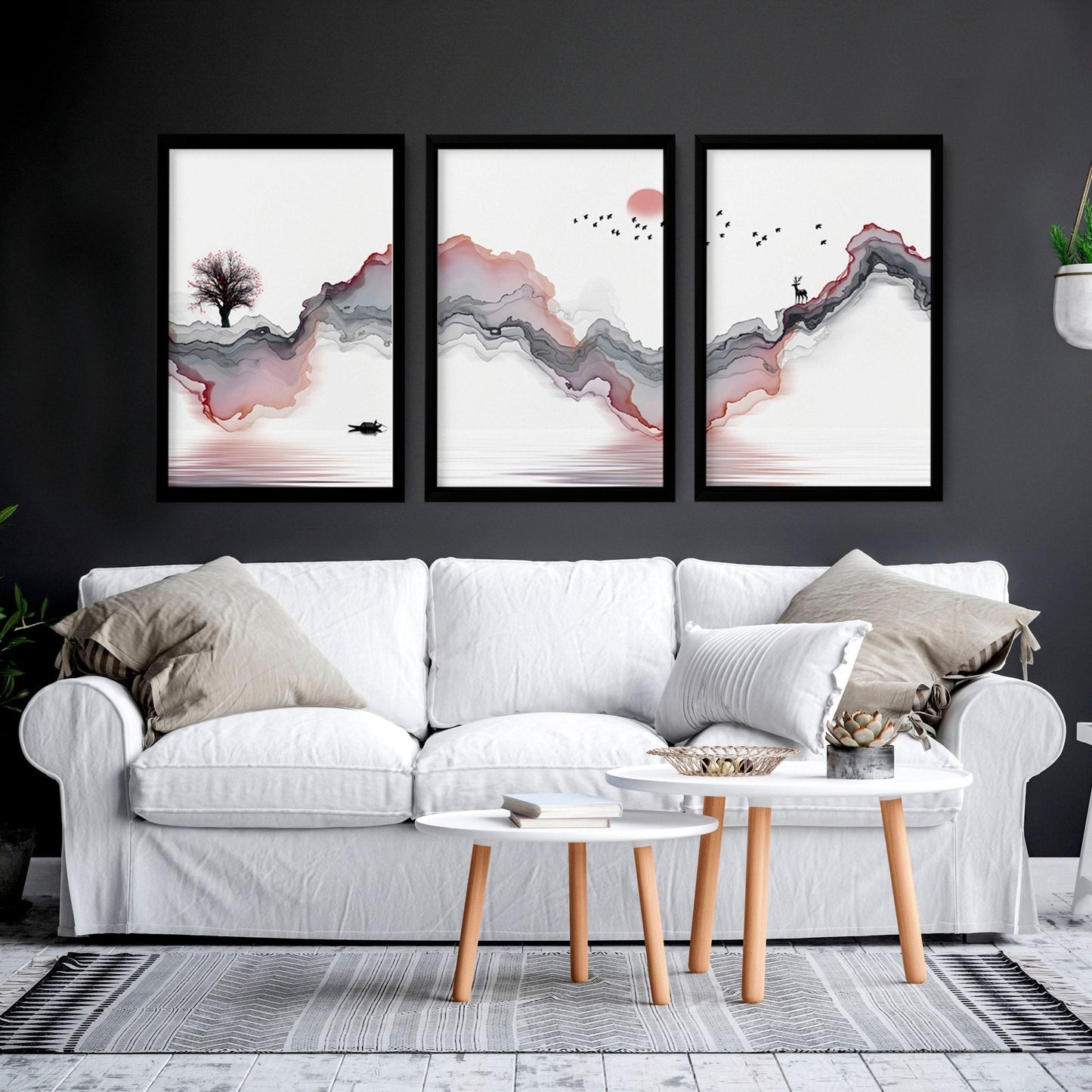 Zen room design | set of 3 wall art prints