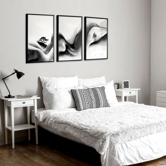 Wall Canvas Art | Set of 3 Asian Inspired Wall art Prints