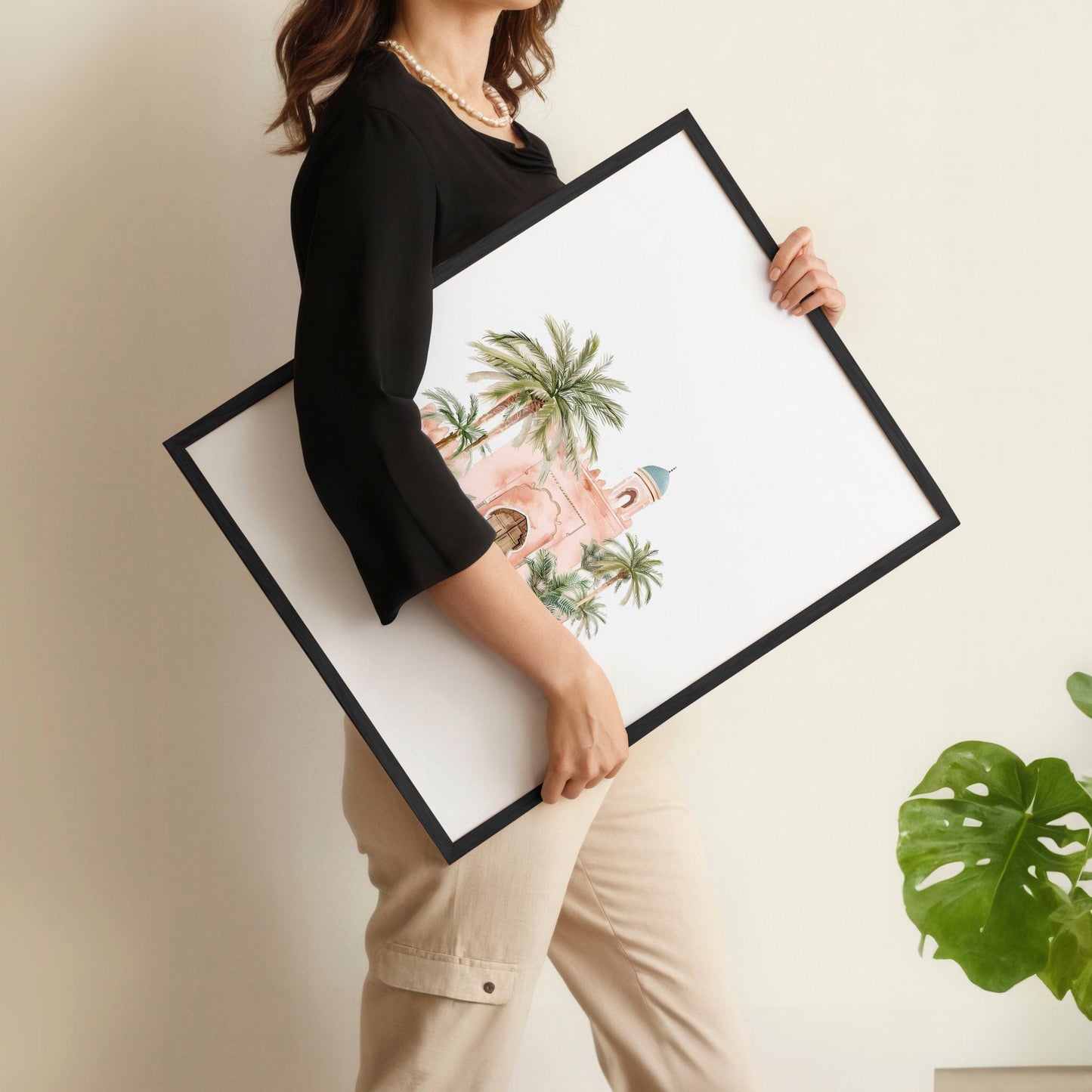 Wall Canvas Living Room | Set of 3 Moroccan Inspired Wall art Prints