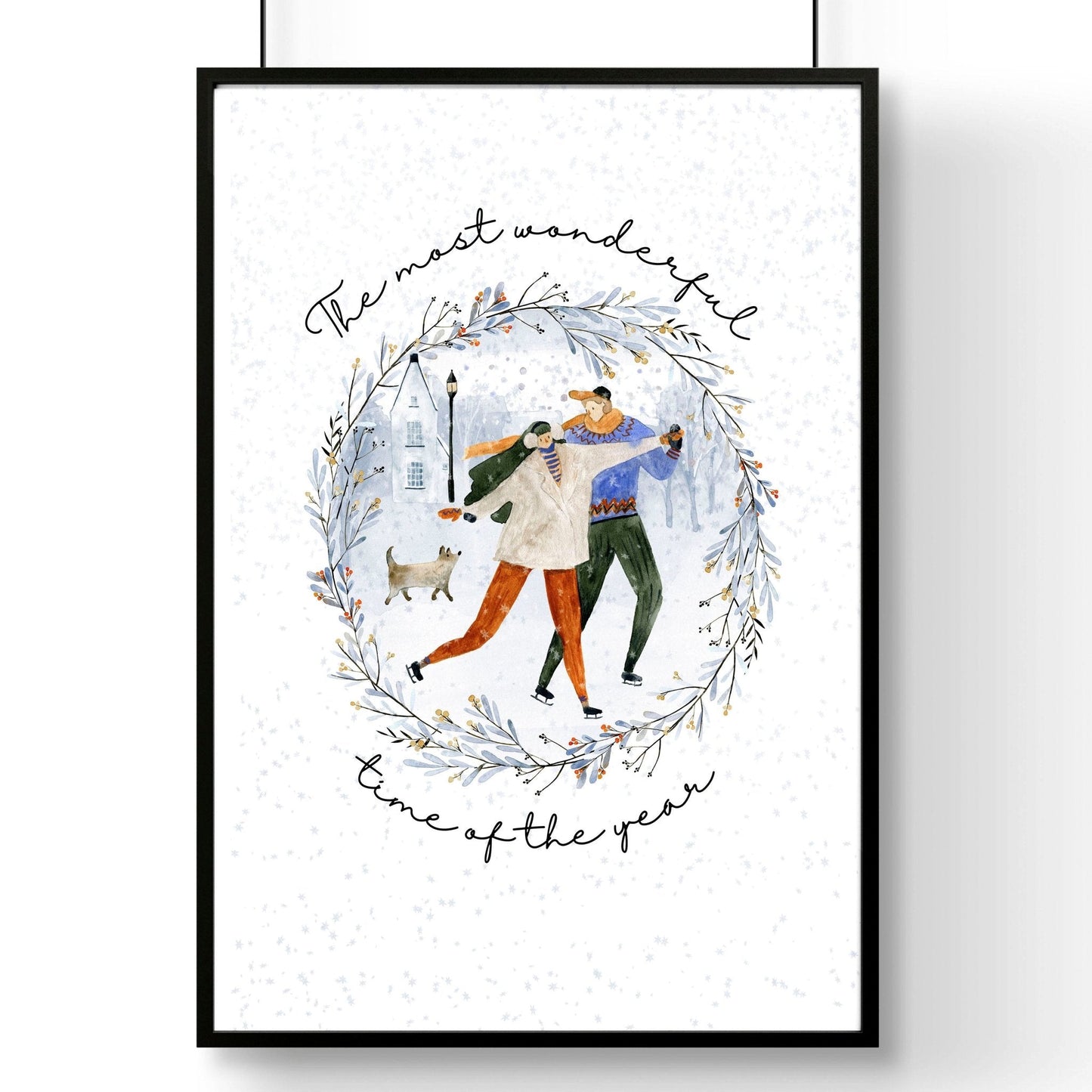 Festive Holiday Christmas wall art print