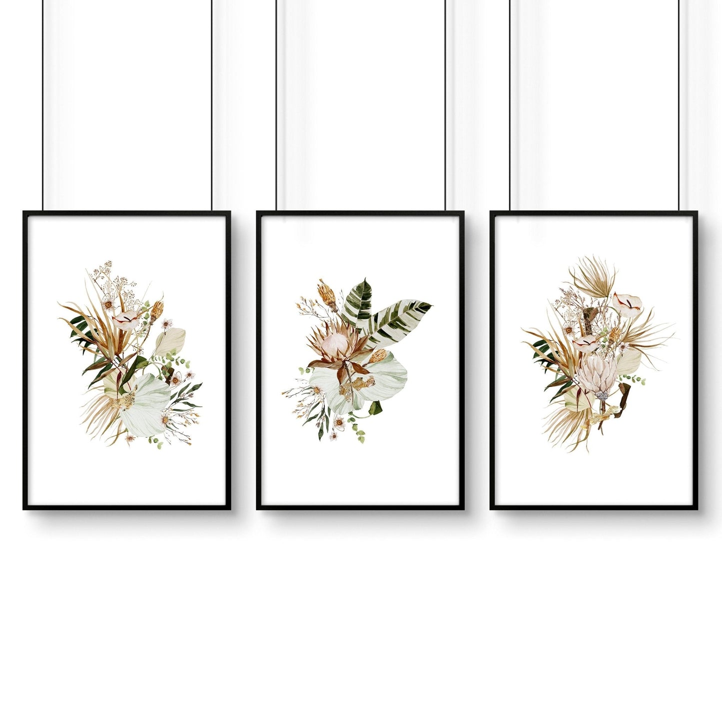 3 pictures above bed | set of 3 framed wall art