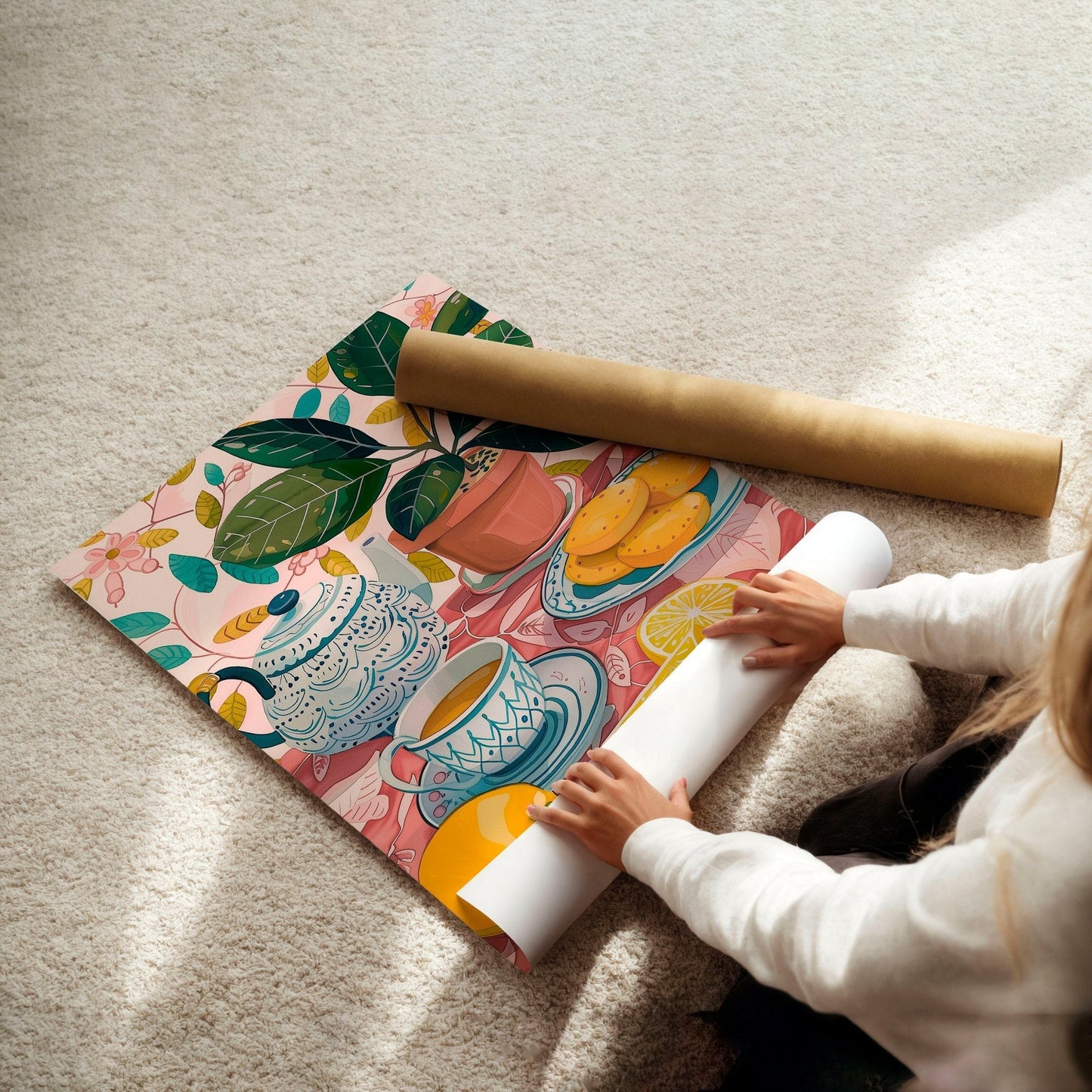 Wall Decor Ideas For Hallway | Set of 2 Italian Lifestyle Wall art Prints