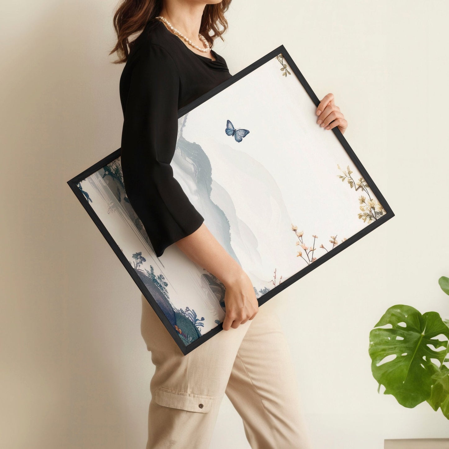 Wall Framed Art | Set of 3 Chinoiserie Wall art Prints