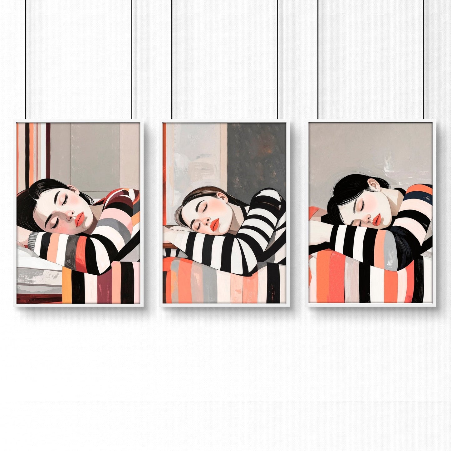 Wall Hanging For Bedroom decor| Set of 3 Women Art Prints