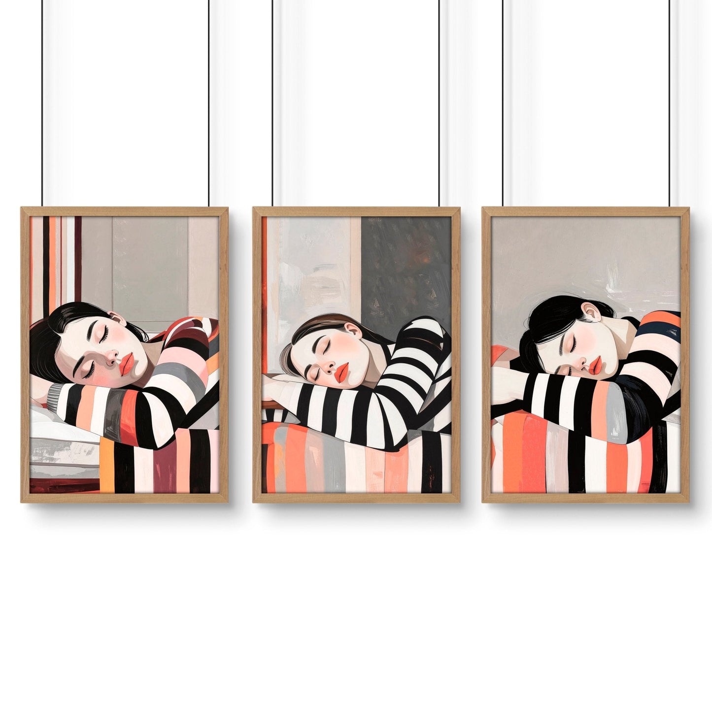 Wall Hanging For Bedroom decor| Set of 3 Women Art Prints