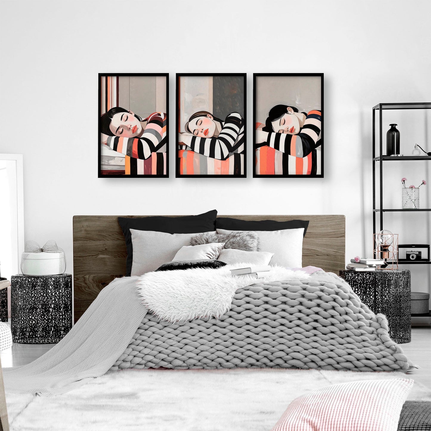 Wall Hanging For Bedroom decor| Set of 3 Women Art Prints
