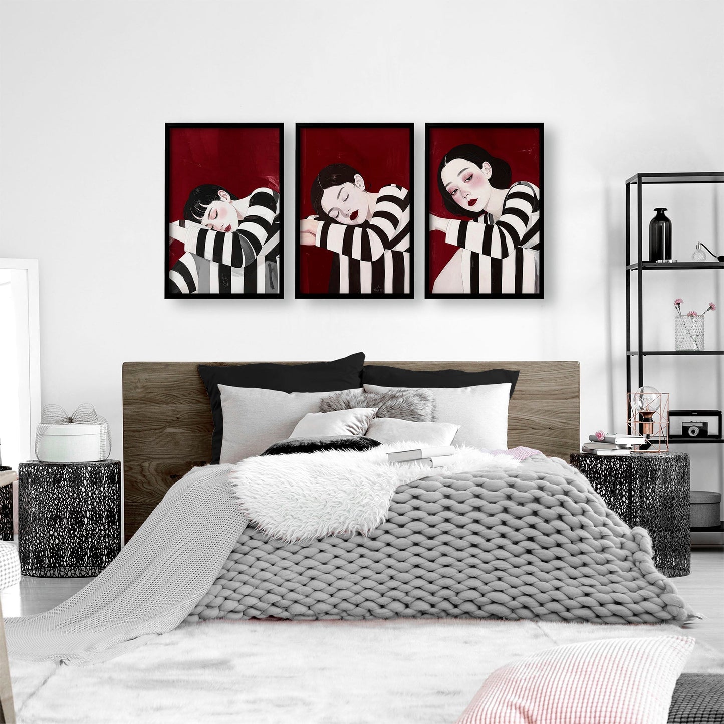 Wall Hangings For Bedroom | Set of 3 Women Art Prints