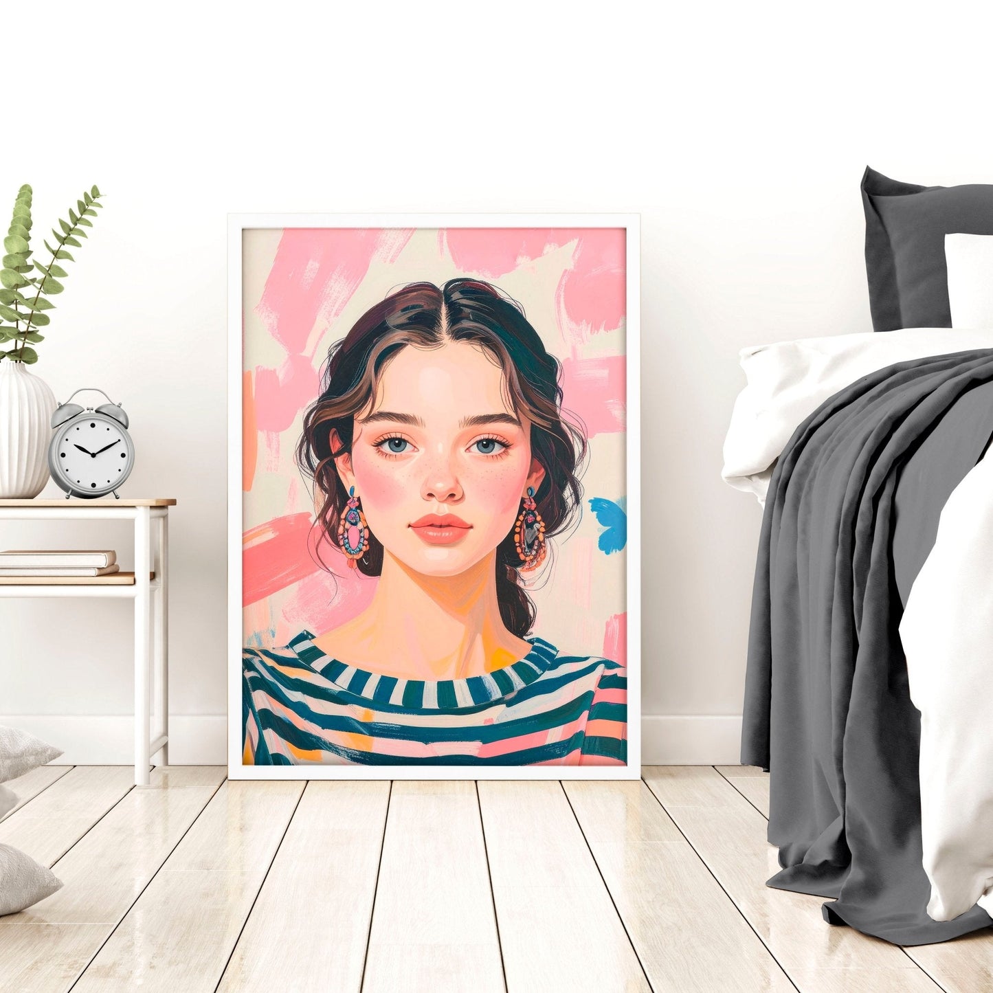 Wall Paintings For Bedroom | Set of 3 Boho Women Wall art Prints