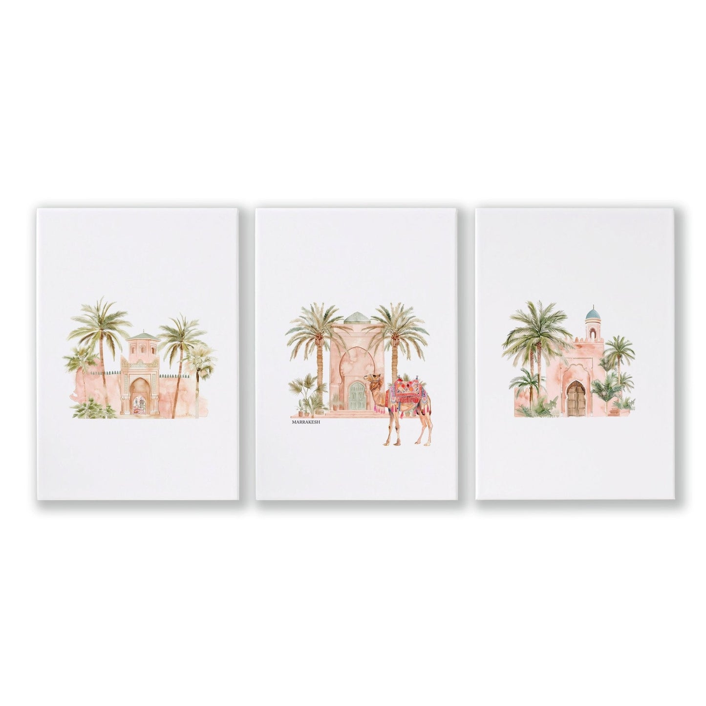 Wall Picture With Frame | Set of 3 Moroccan Wall art Prints