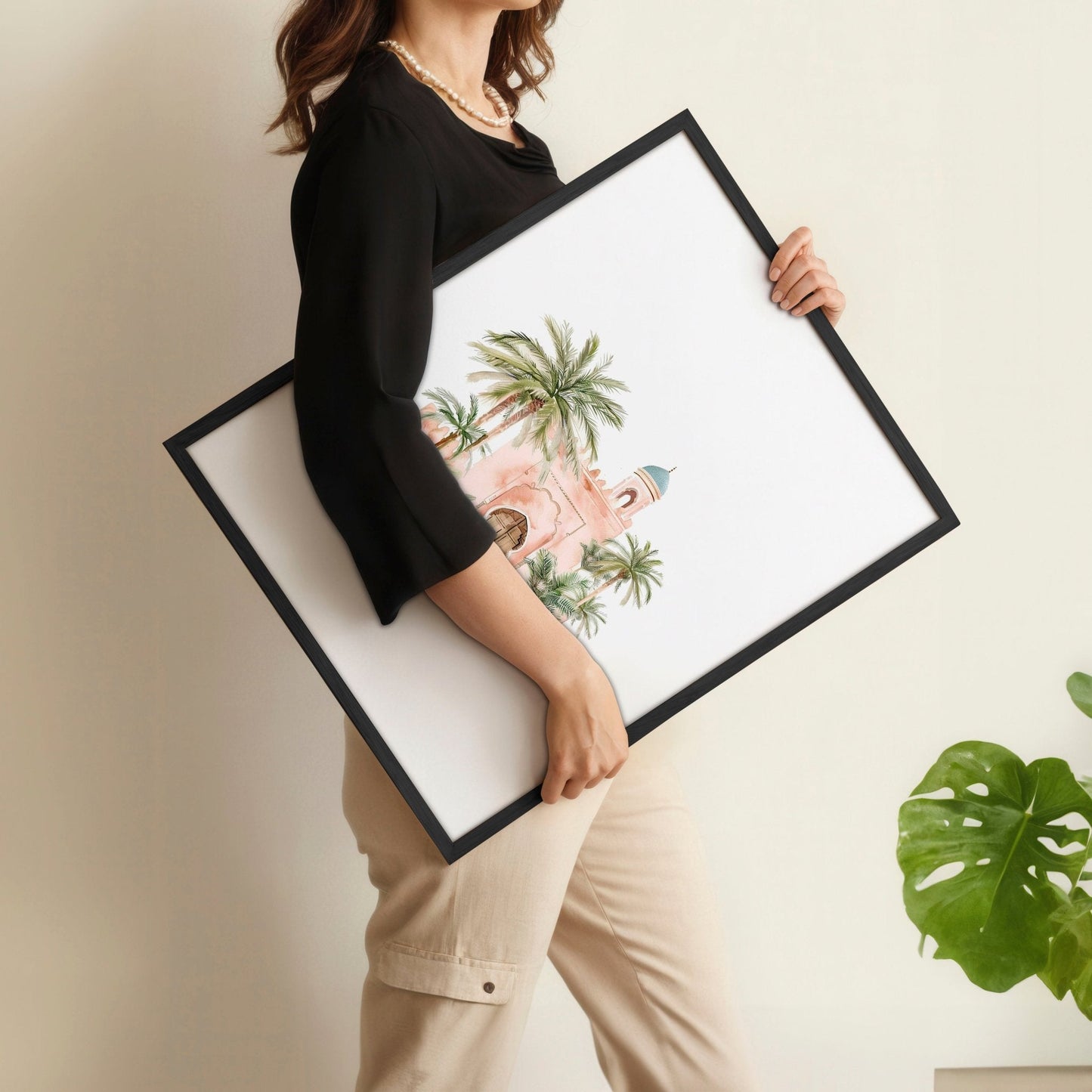 Wall Picture With Frame | Set of 3 Moroccan Wall art Prints