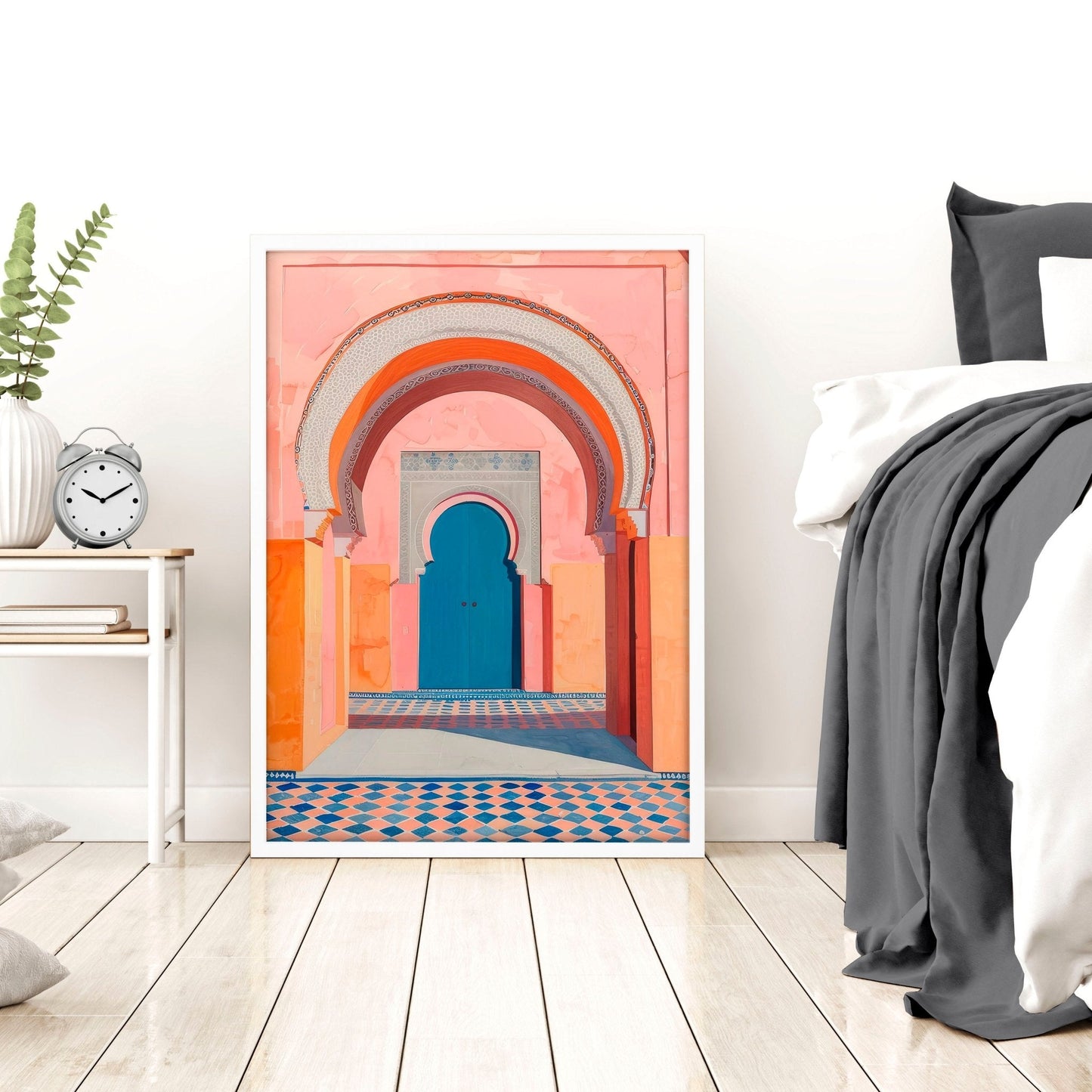 Wall Picture With Frame | Set of 3 Moroccan Inspired Wall art Prints
