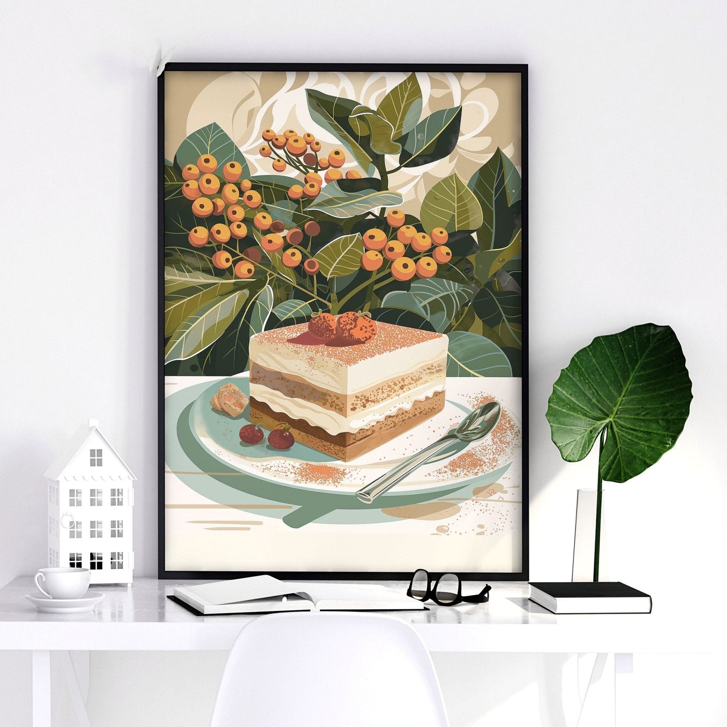 Wall Pictures For Lounge Room | Set of 2 Italian Lifestyle Wall art Prints