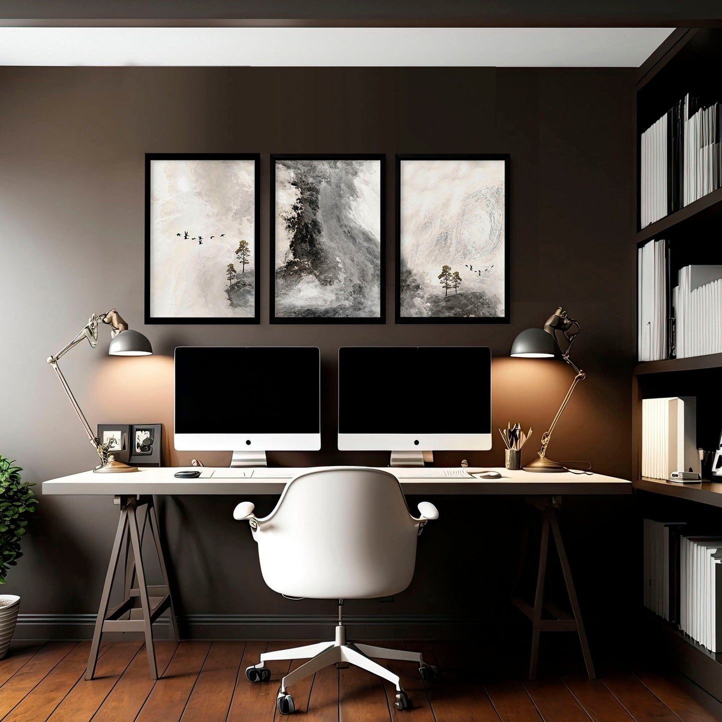 Wall picture set for office | set of 3 Scandinavian wall art prints