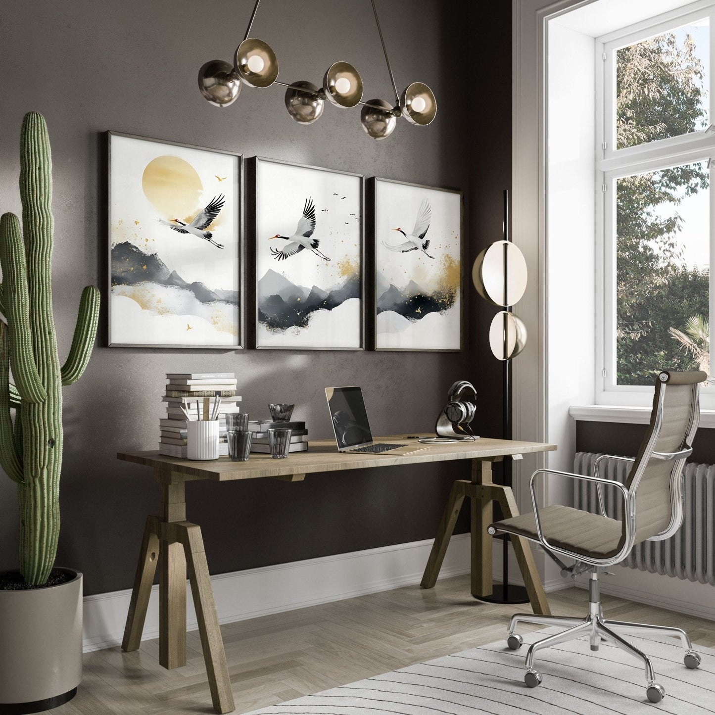 Wall Pictures Hanging | Set of 3 Asian Inspired Wall art Prints