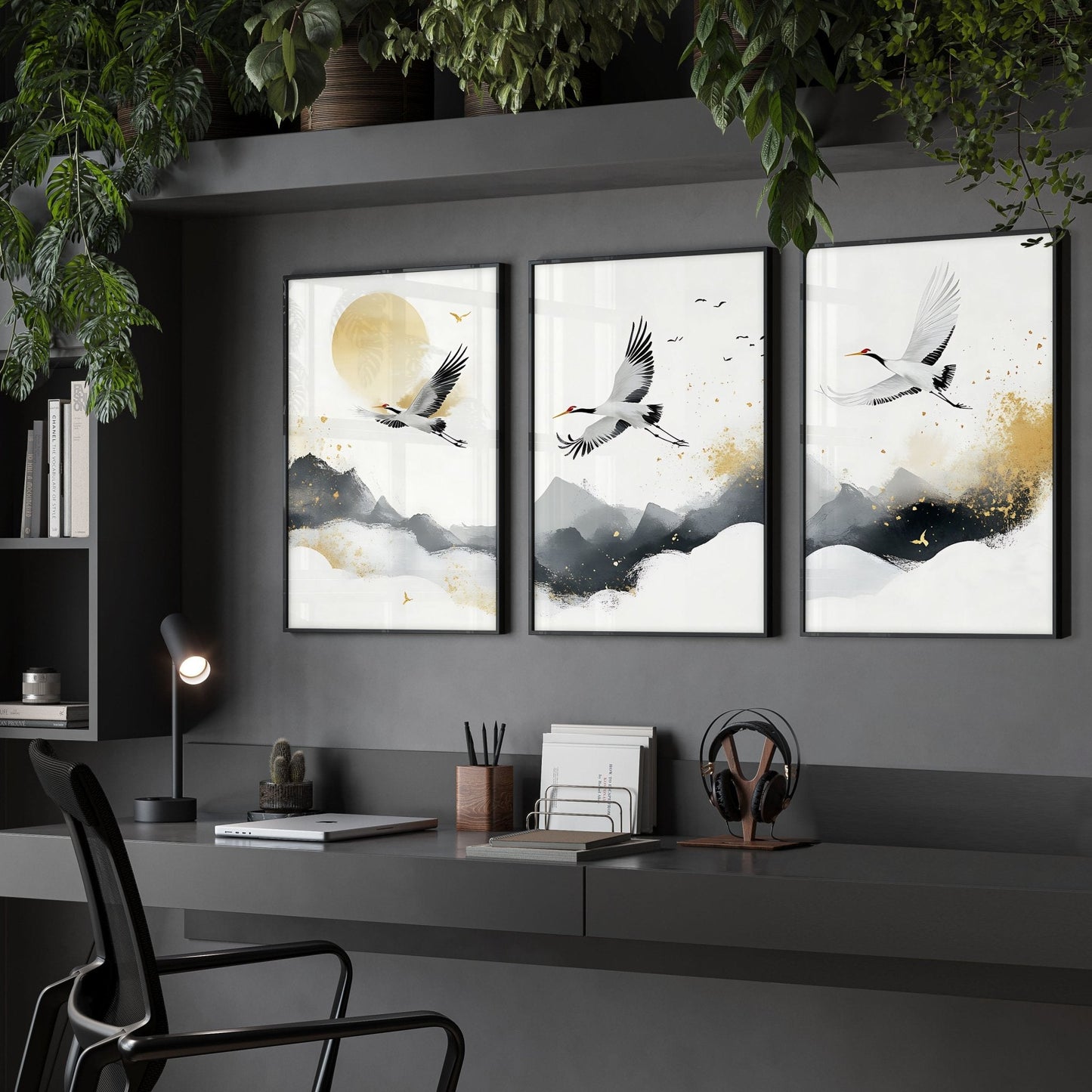 Wall Pictures Hanging | Set of 3 Asian Inspired Wall art Prints