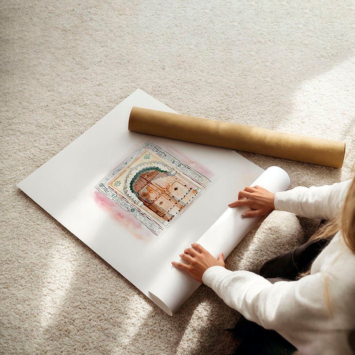 Wall Pictures In Frames | Set of 3 Moroccan Inspired Wall art Prints