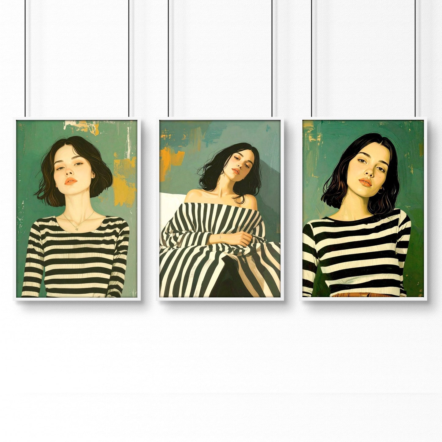 Women Wall Posters For Bedroom | Set of 3 Boho Wall art Prints