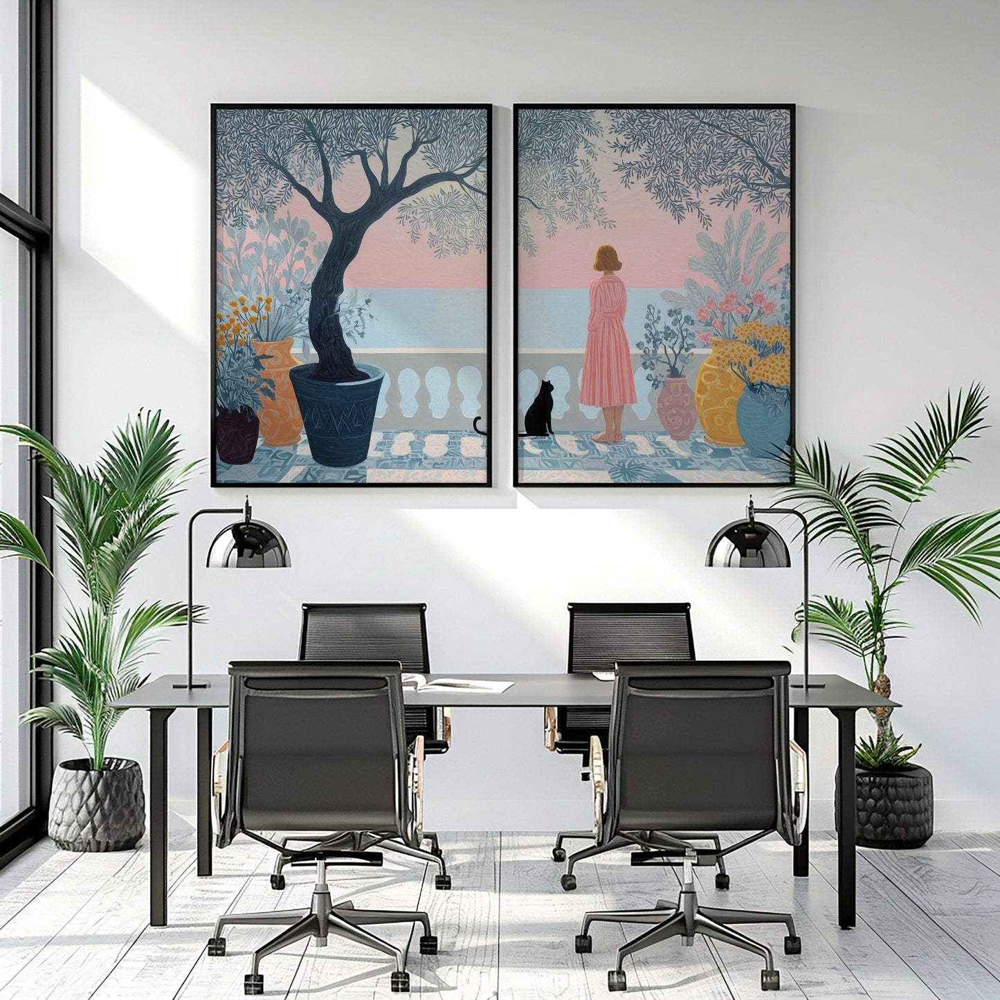 Wall Posters For Home Office | Set of 2 Italian Lifestyle Wall art Prints