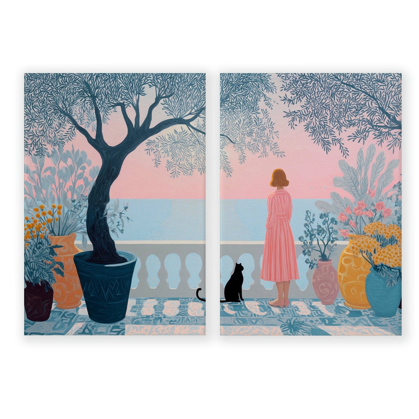 Wall Posters For Home Office | Set of 2 Italian Lifestyle Wall art Prints