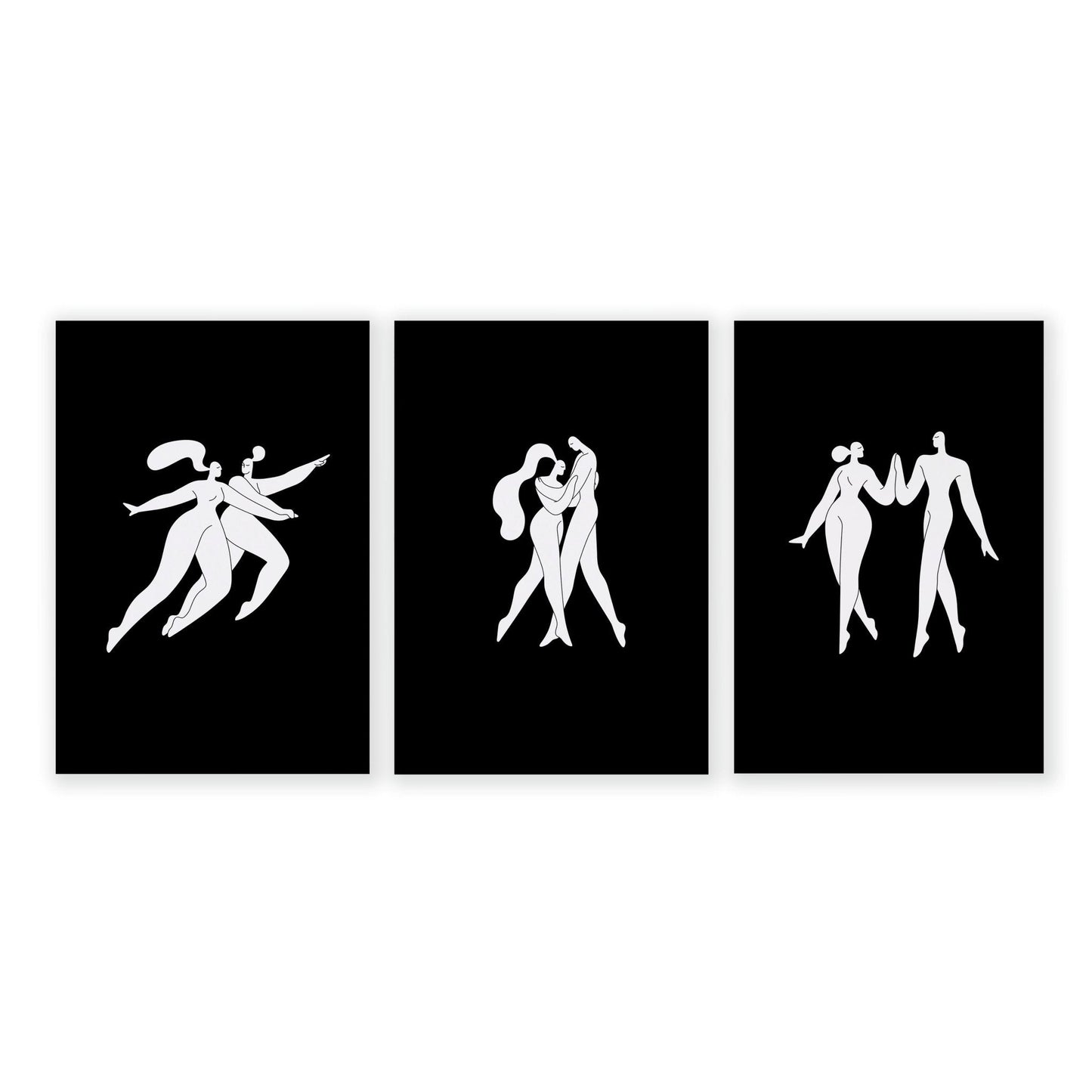 Wall Prints And Posters | Set of 3 Boho Women Wall art Prints