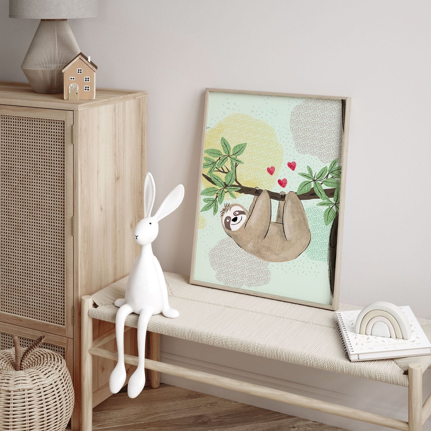 Wall prints for nursery | set of 2 Sloths wall art prints