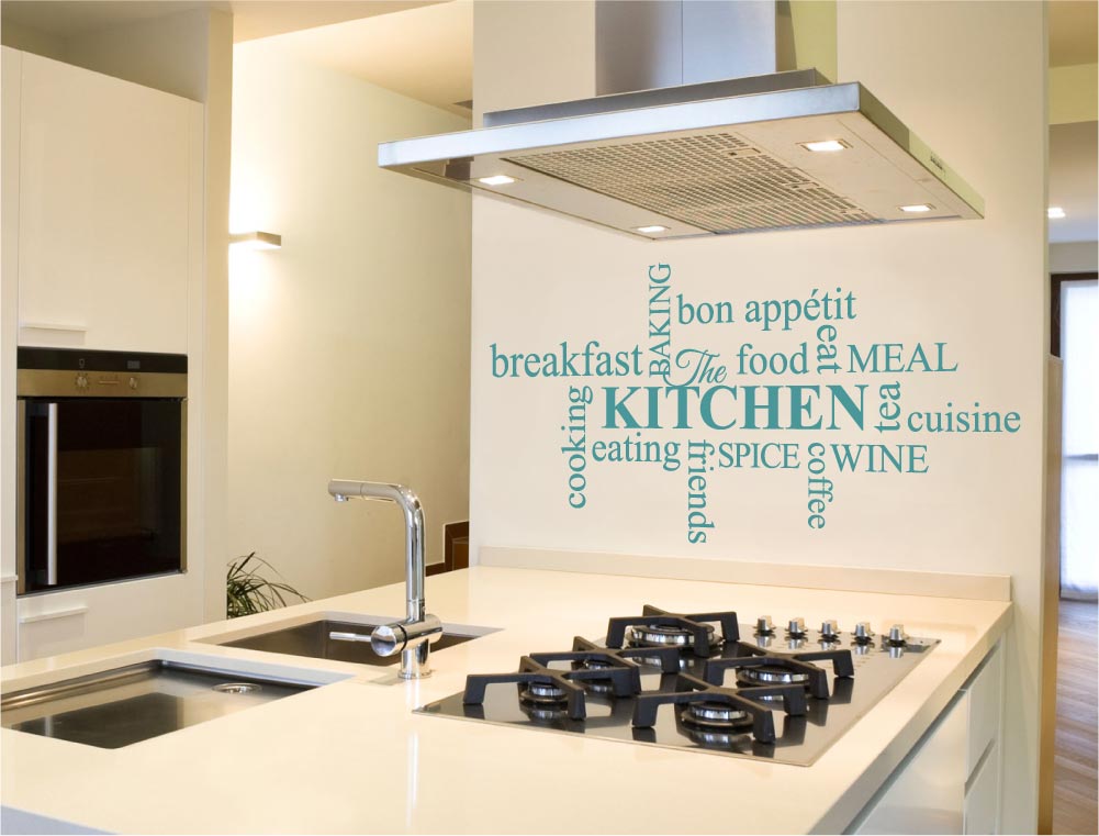 Kitchen Word Art Wall Sticker – Word Cloud Vinyl Wall Decor
