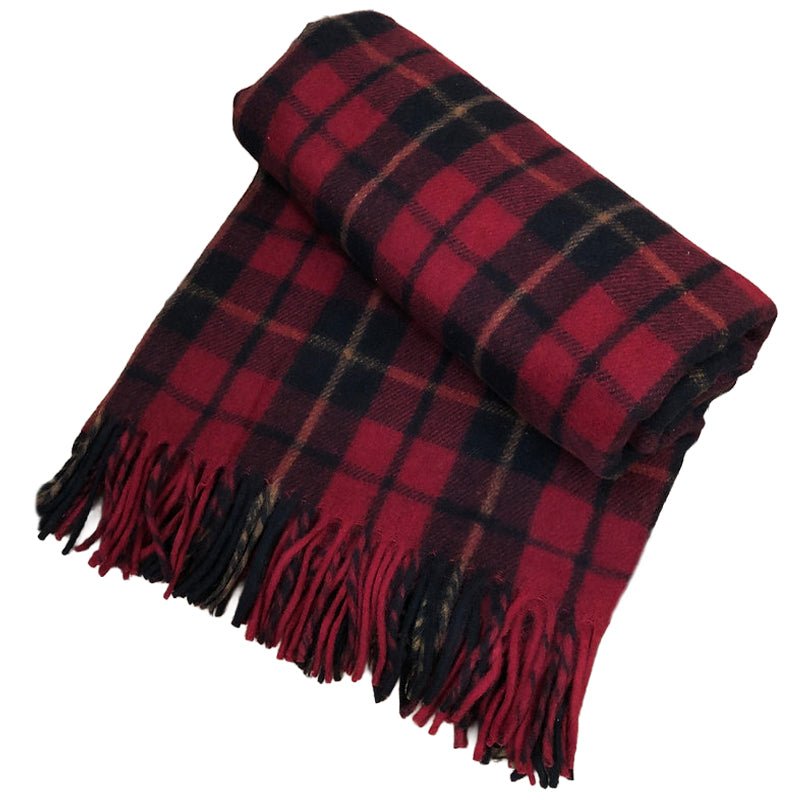 Wallace Recycled Wool Blanket in Classic Tartan Check