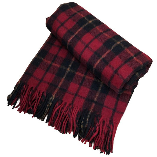 Wallace Recycled Wool Blanket in Classic Tartan Check