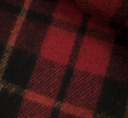 Wallace Recycled Wool Blanket in Classic Tartan Check