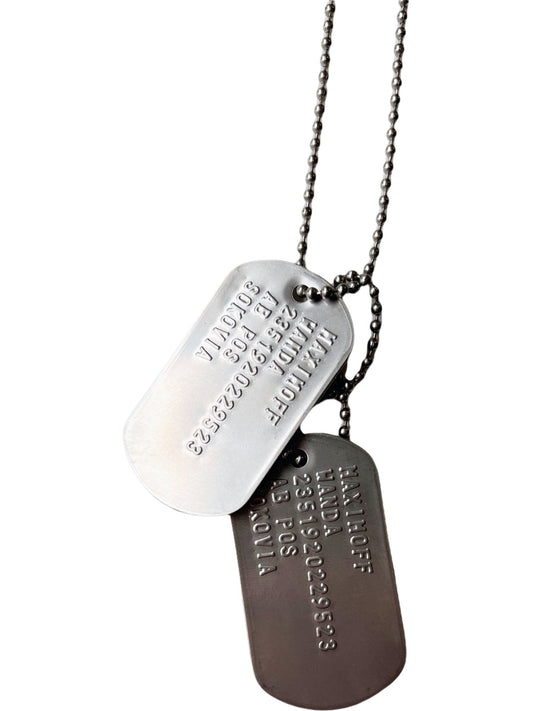 WANDA 'Scarlet Witch' MAXIMOFF Military Dog Tags - Costume Cosplay Prop Replica - Stainless Steel Chains Included