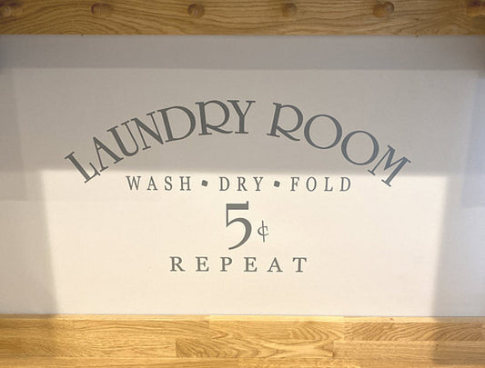 Laundry room wall sticker quote