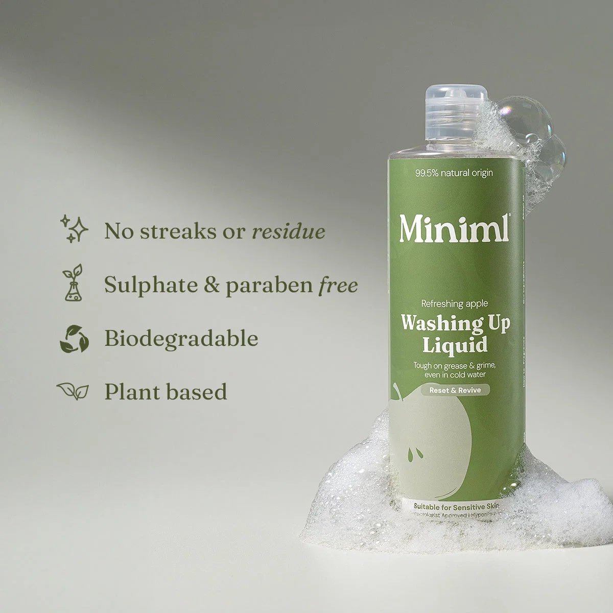 Refreshing Apple Washing Up Liquid – 5L Refill for Eco-Friendly Dishwashing