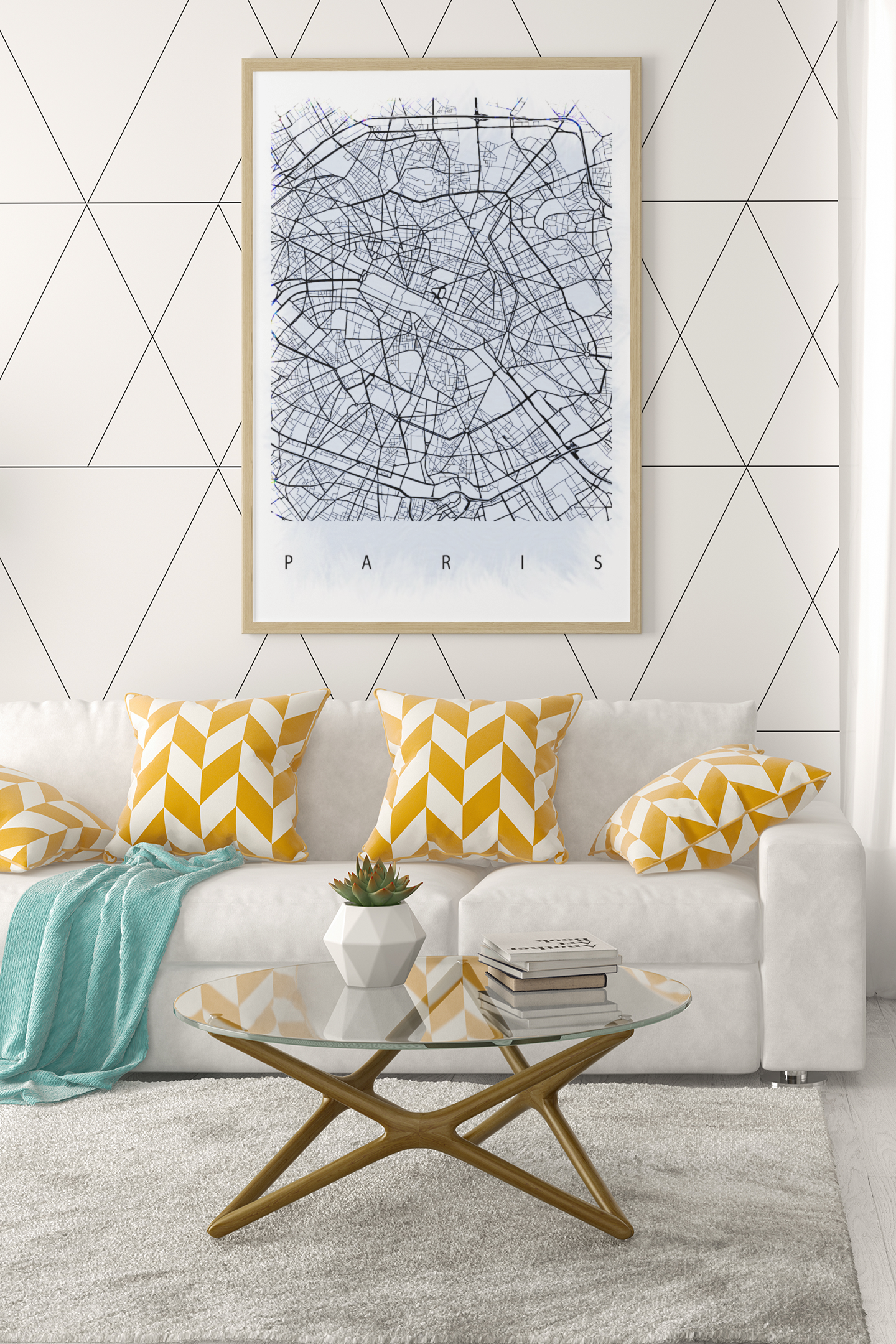 Portrait Map Any City Personalised Wall Decor Print with 10 New Styles
