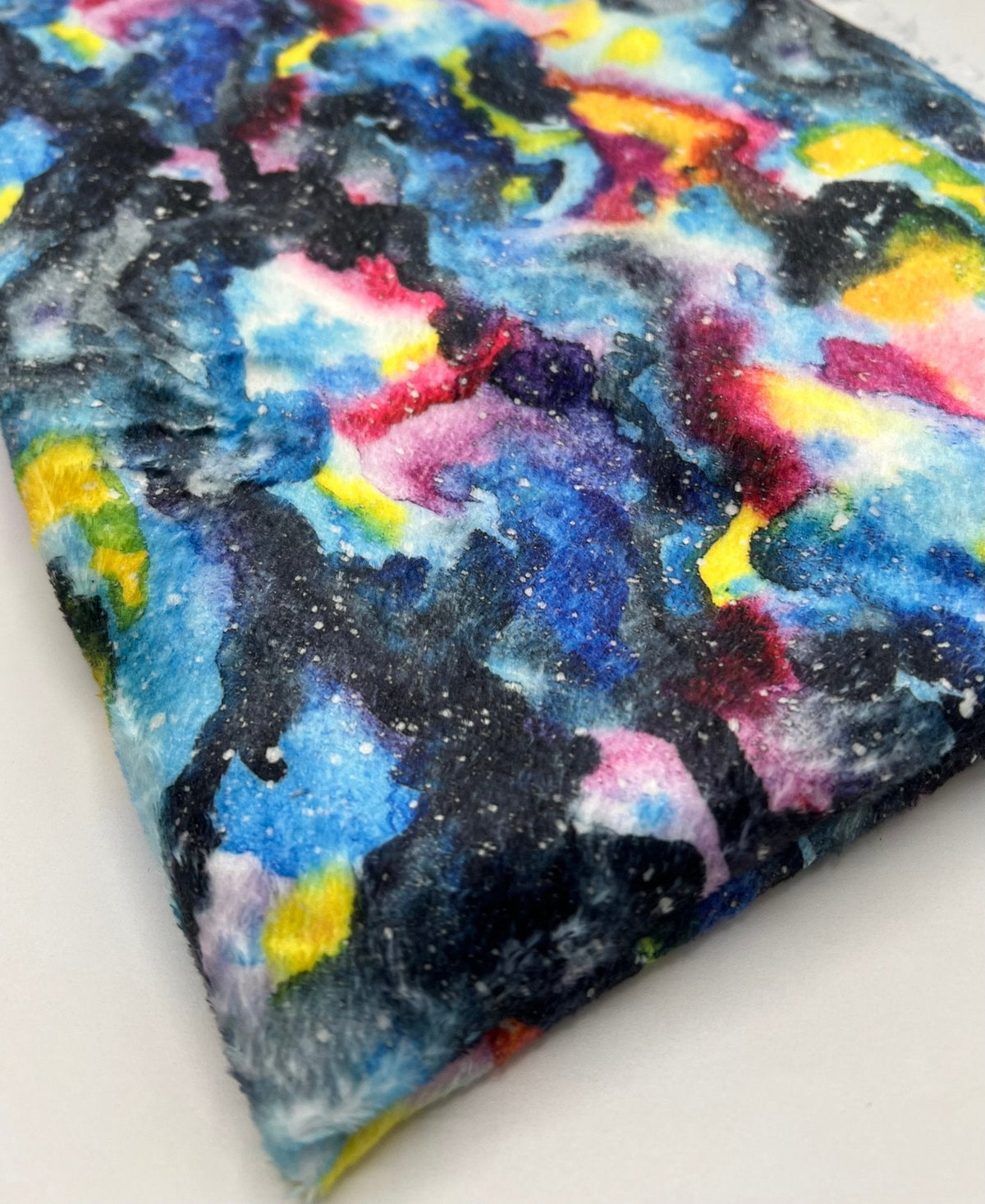 Watercolour Rainbow Galaxy Cuddle Fleece Fabric Blanket Loungewear