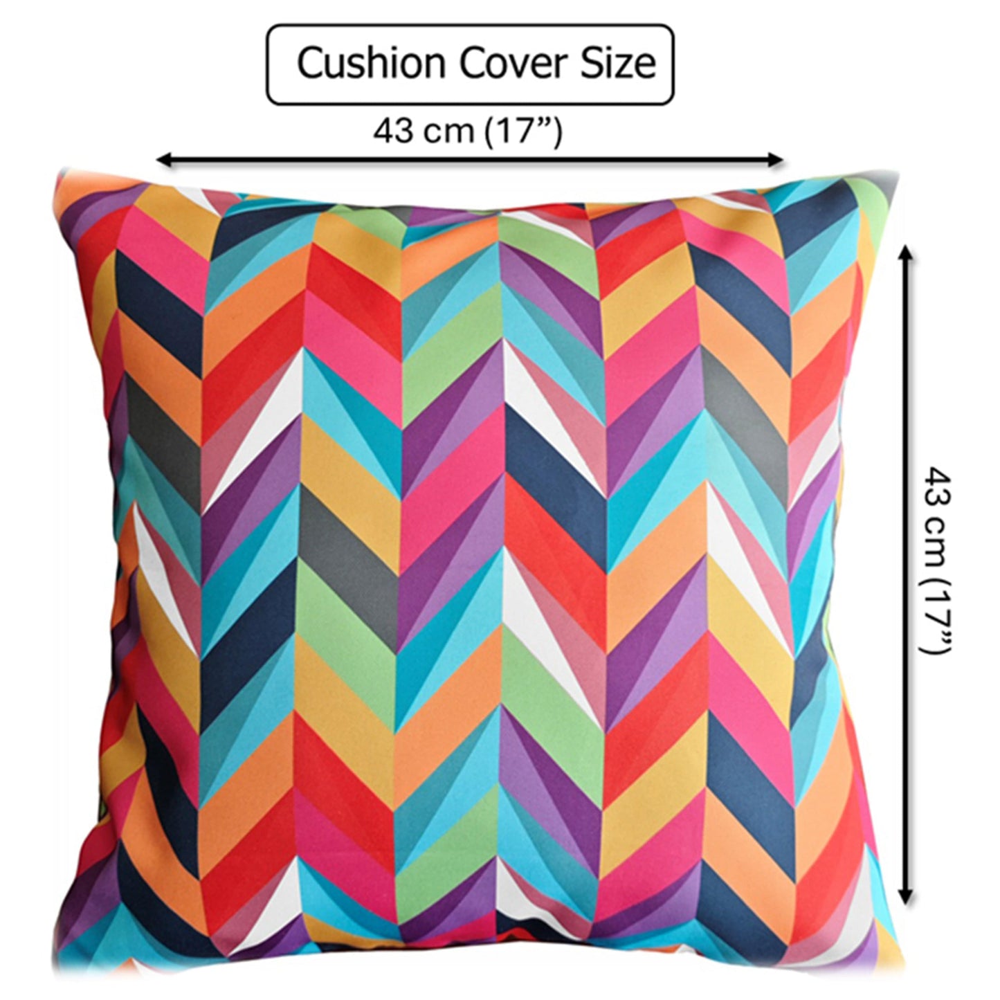 Waterproof Breathable California Multi Hollowfibre Filled Cushions 43x43cm for Outdoor Garden Bench Sofa or Indoor Use by OLIVIA ROCCO