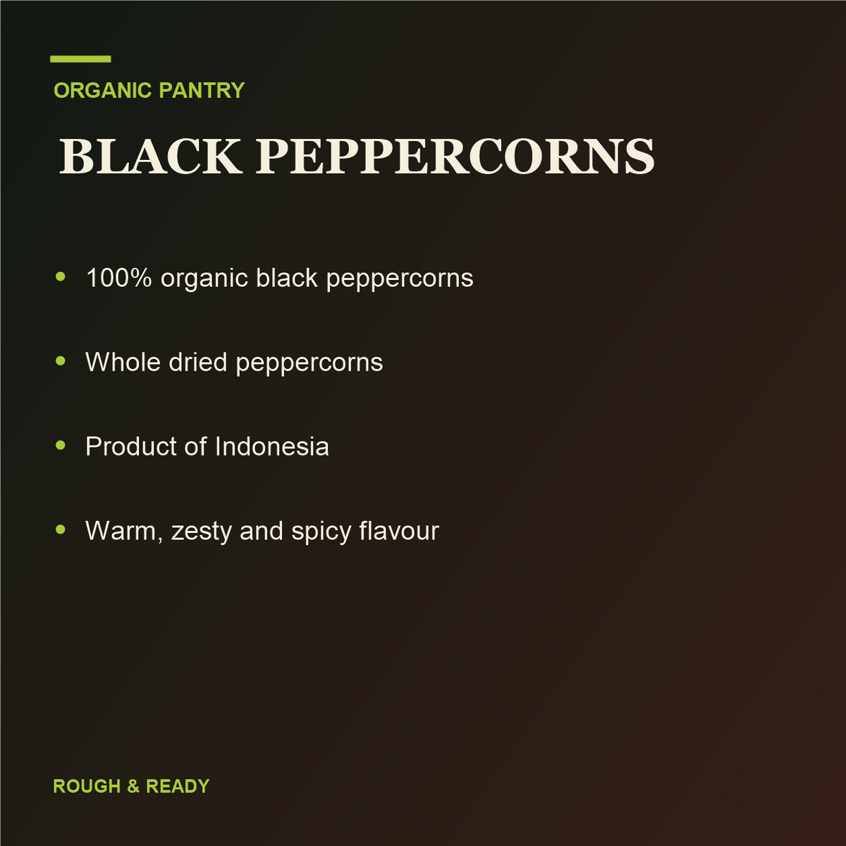 Infinity Foods Organic Black Peppercorns
