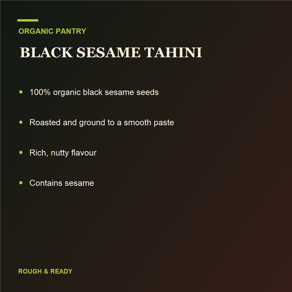 Clearspring Organic Tahini Black Sesame