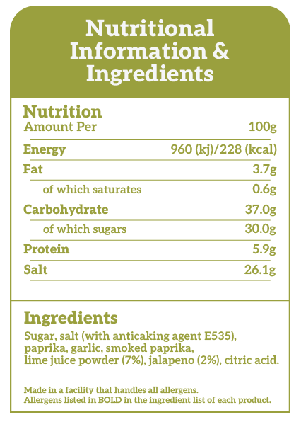 Jalapeno Lime Tangy Spicy Wing Dust