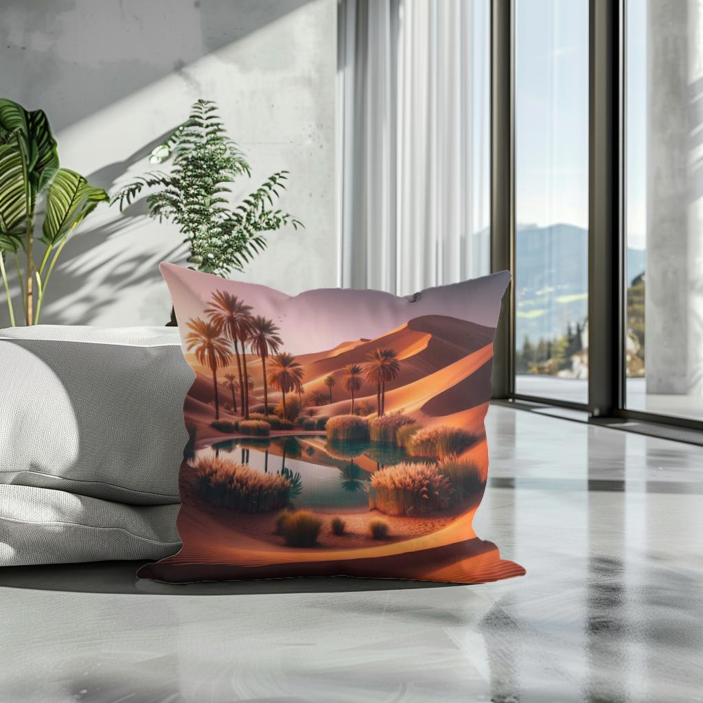 Desert Oasis Tranquillity Cotton Cushion