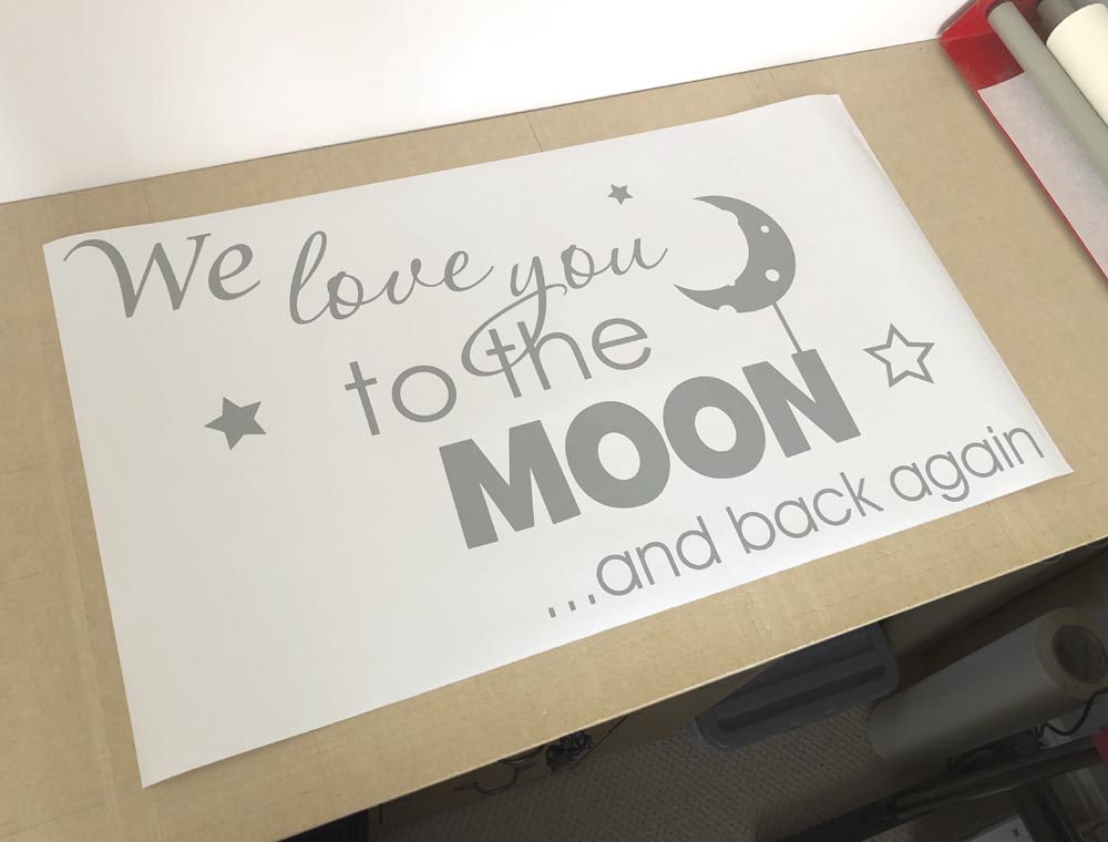 We Love You to the Moon and Back Again Wall Sticker – Nursery Wall Art